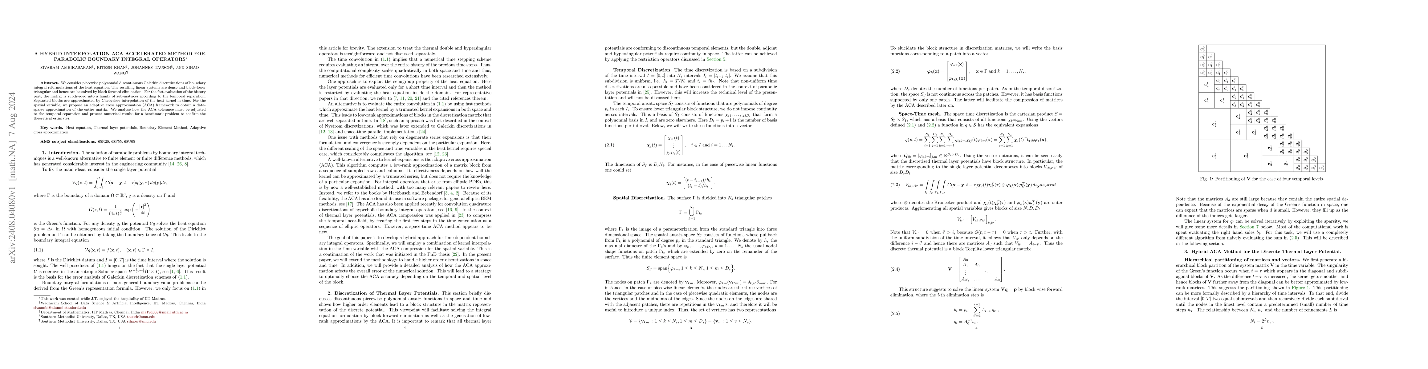 Thumbnail for A hybrid interpolation ACA accelerated method for parabolic boundary
  integral operators