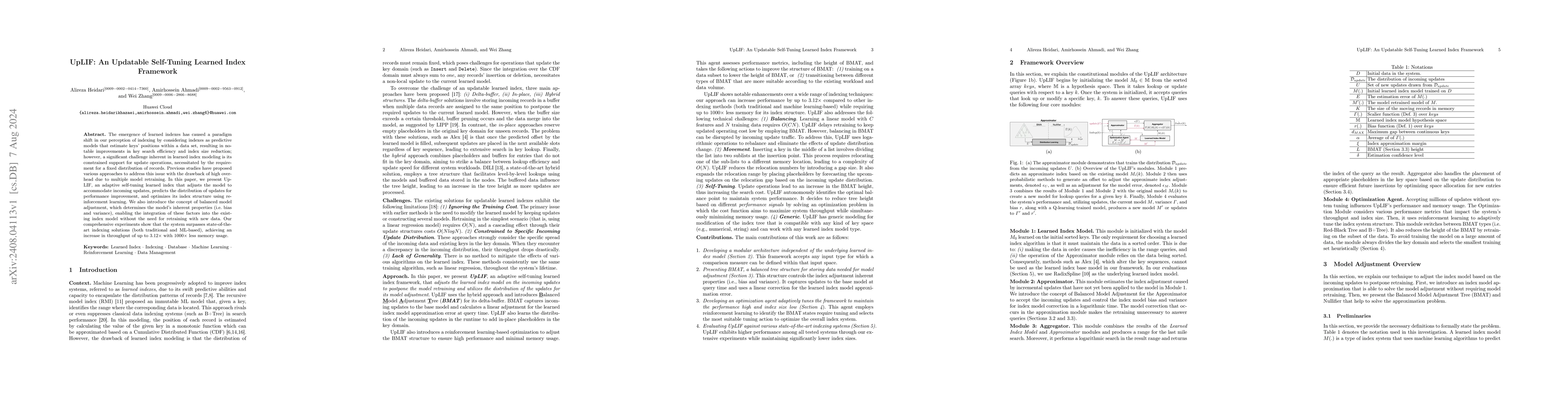 Thumbnail for UpLIF: An Updatable Self-Tuning Learned Index Framework