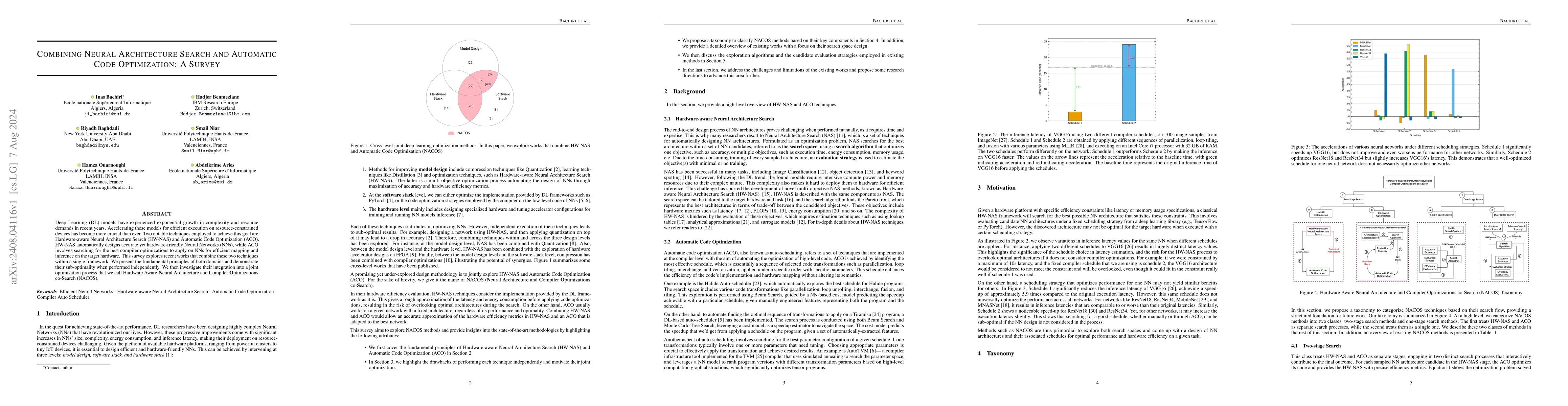 Thumbnail for Combining Neural Architecture Search and Automatic Code Optimization: A
  Survey