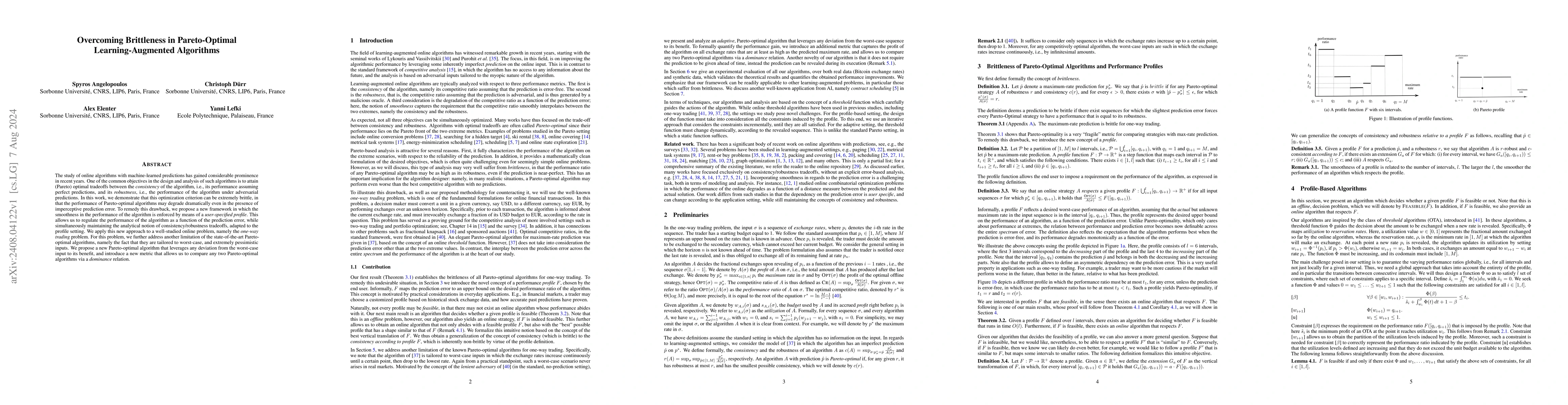 Thumbnail for Overcoming Brittleness in Pareto-Optimal Learning-Augmented Algorithms