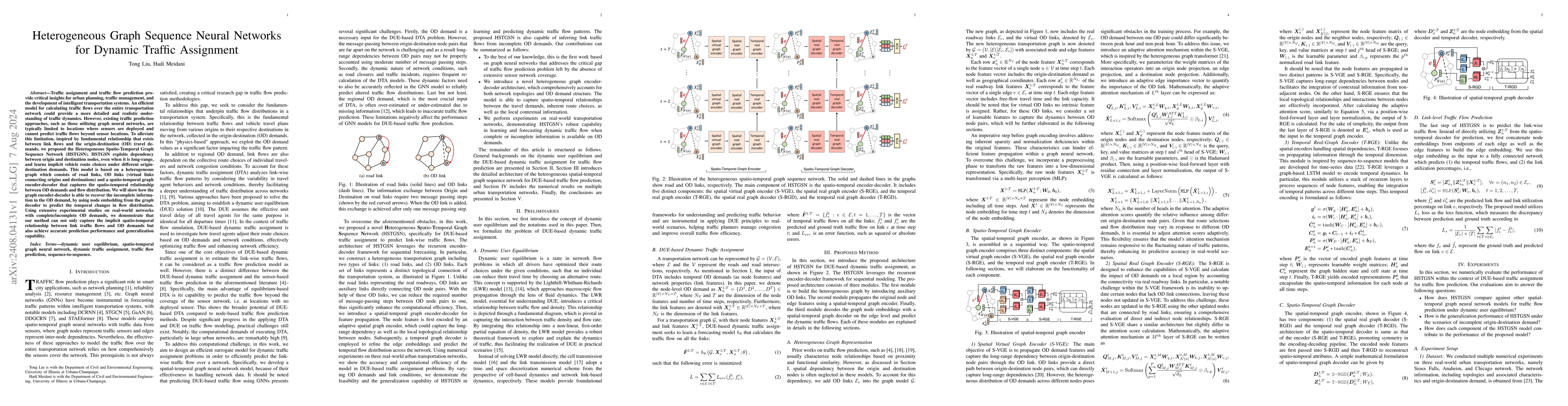 Thumbnail for Heterogeneous Graph Sequence Neural Networks for Dynamic Traffic
  Assignment