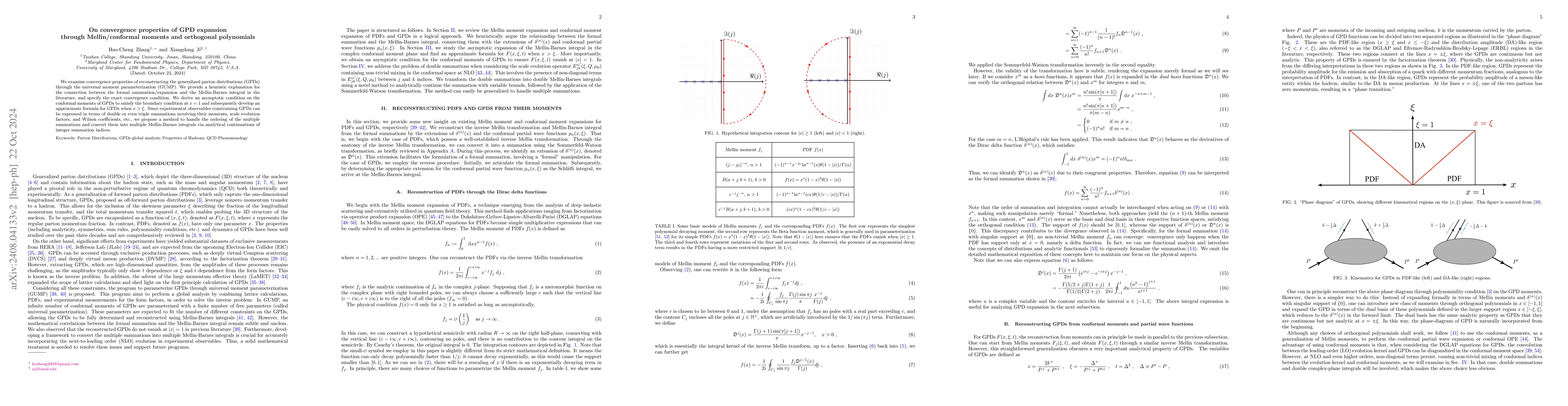 Thumbnail for On convergence properties of GPD expansion through Mellin/conformal
  moments and orthogonal polynomials