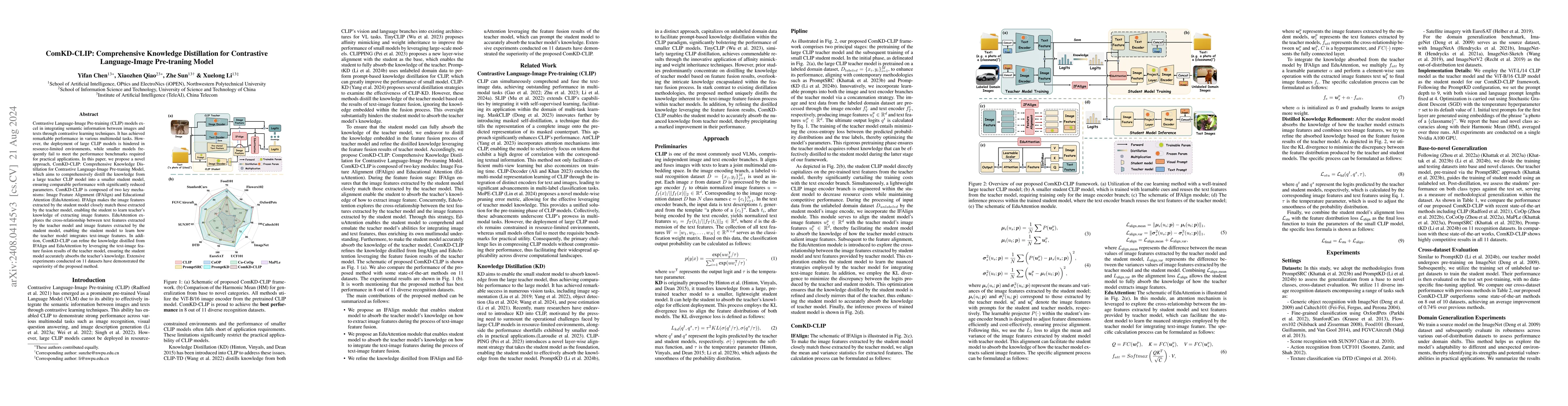 Thumbnail for ComKD-CLIP: Comprehensive Knowledge Distillation for Contrastive
  Language-Image Pre-traning Model