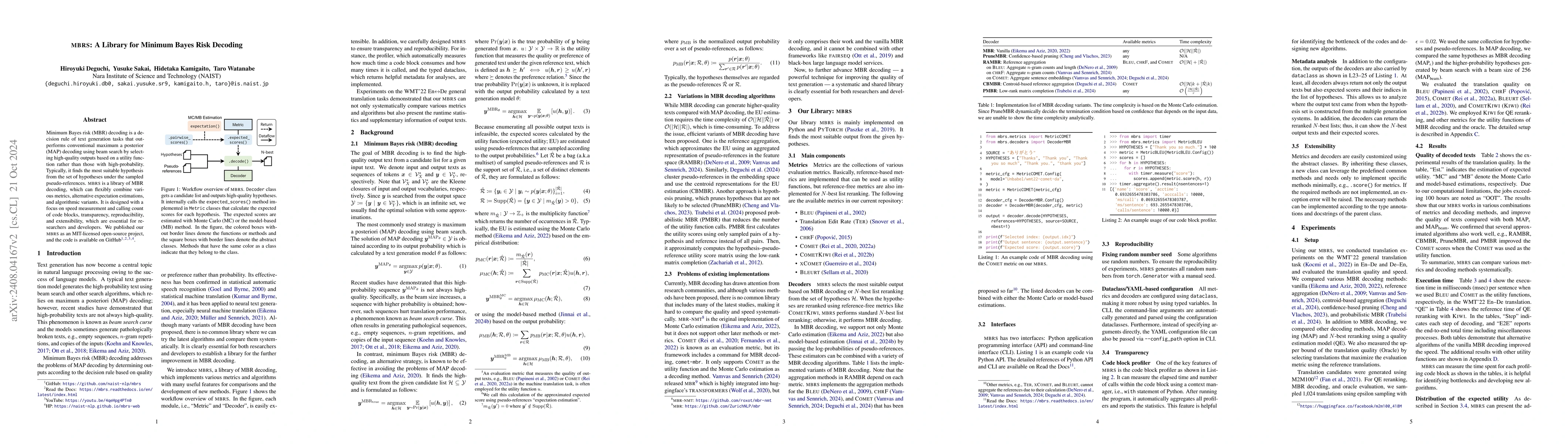 Thumbnail for mbrs: A Library for Minimum Bayes Risk Decoding