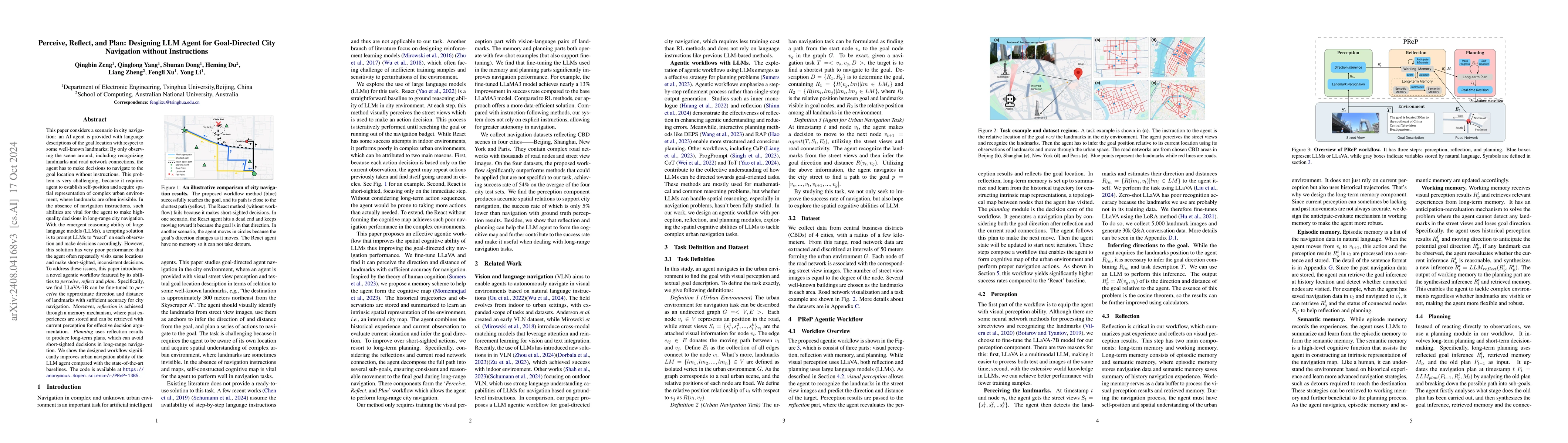 Thumbnail for Perceive, Reflect, and Plan: Designing LLM Agent for Goal-Directed City
  Navigation without Instructions
