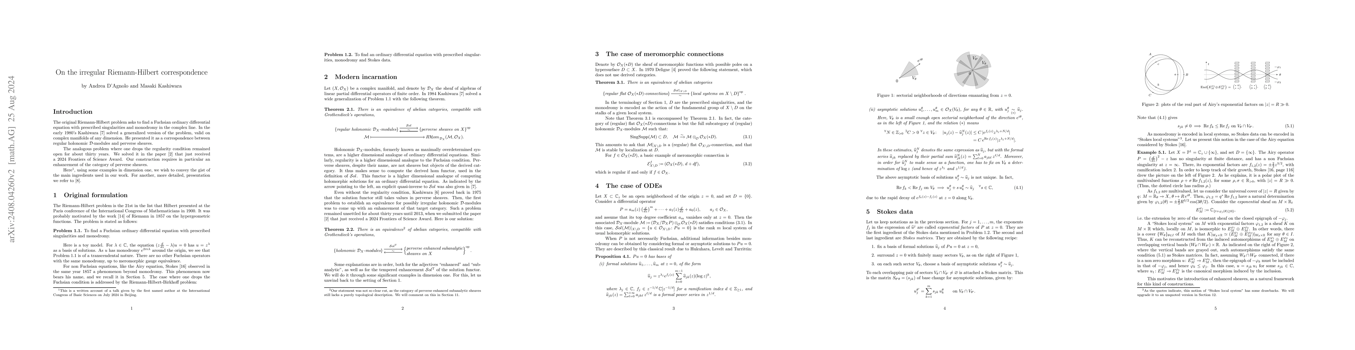 Thumbnail for On the irregular Riemann-Hilbert correspondence