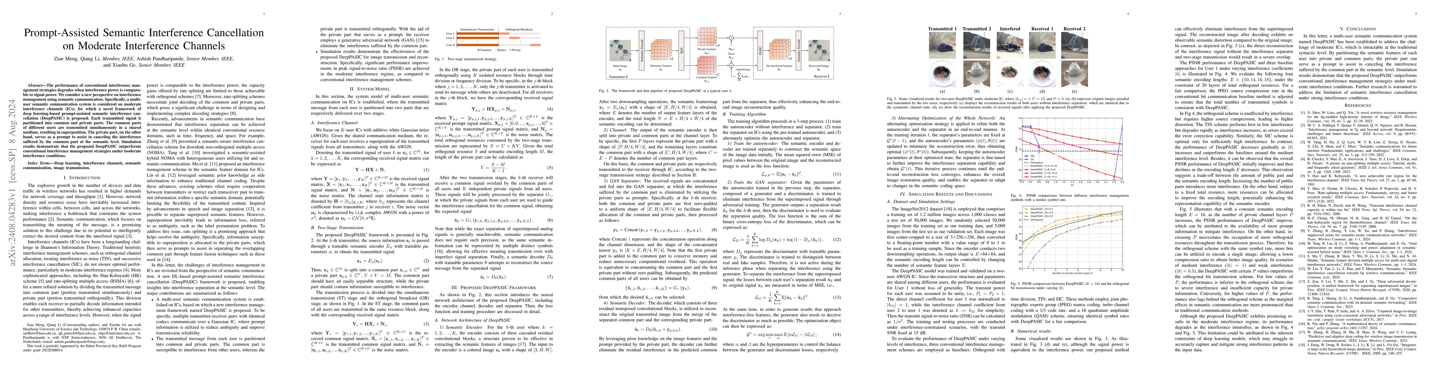Thumbnail for Prompt-Assisted Semantic Interference Cancellation on Moderate
  Interference Channels