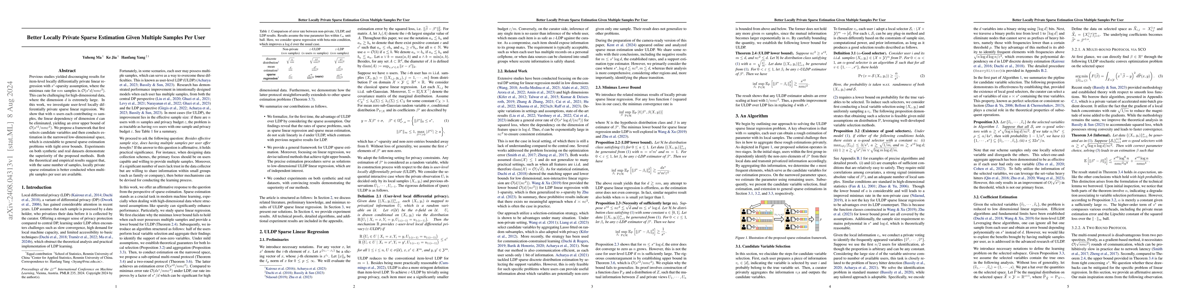 Thumbnail for Better Locally Private Sparse Estimation Given Multiple Samples Per User