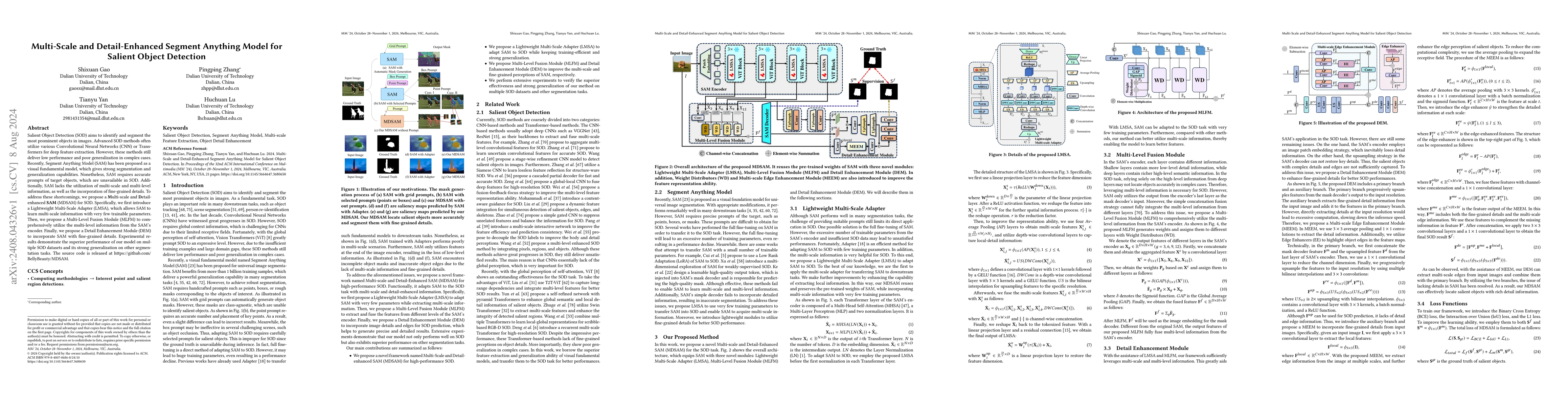 Thumbnail for Multi-Scale and Detail-Enhanced Segment Anything Model for Salient
  Object Detection