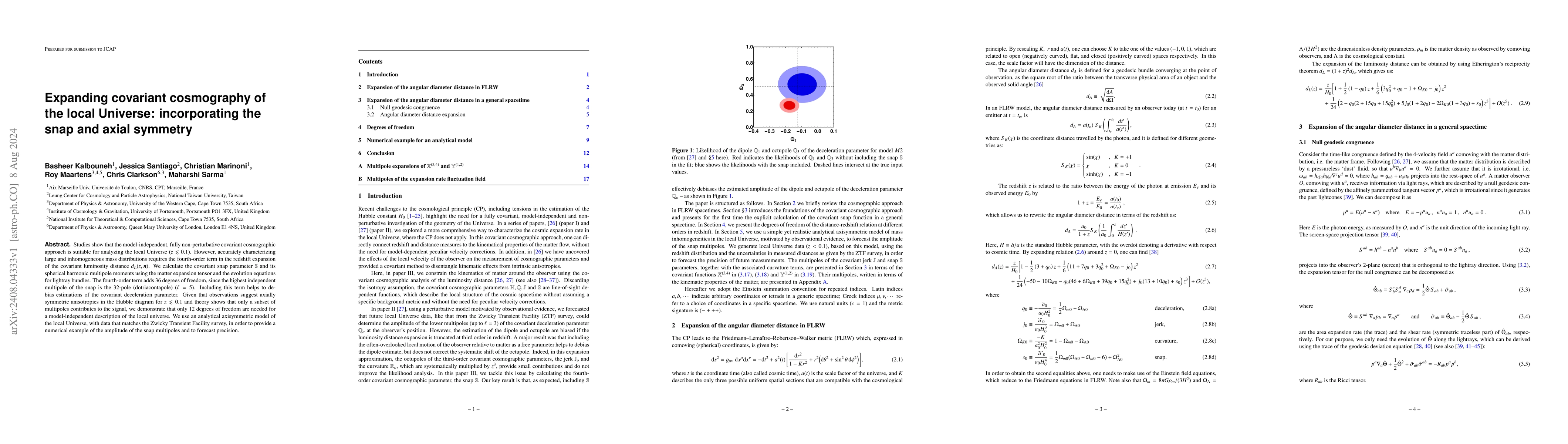 Thumbnail for Expanding covariant cosmography of the local Universe: incorporating the
  snap and axial symmetry
