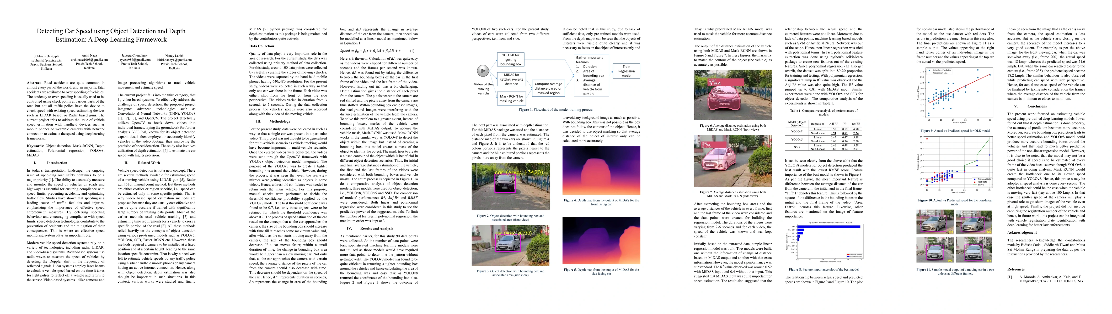 Thumbnail for Detecting Car Speed using Object Detection and Depth Estimation: A Deep
  Learning Framework