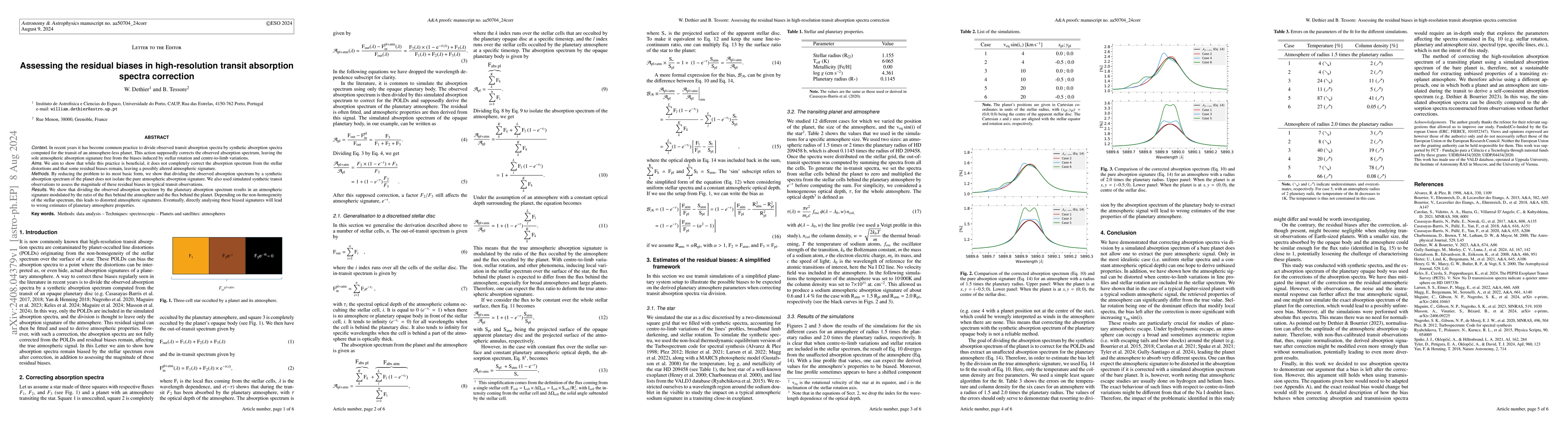 Thumbnail for Assessing the residual biases in high-resolution transit absorption
  spectra correction