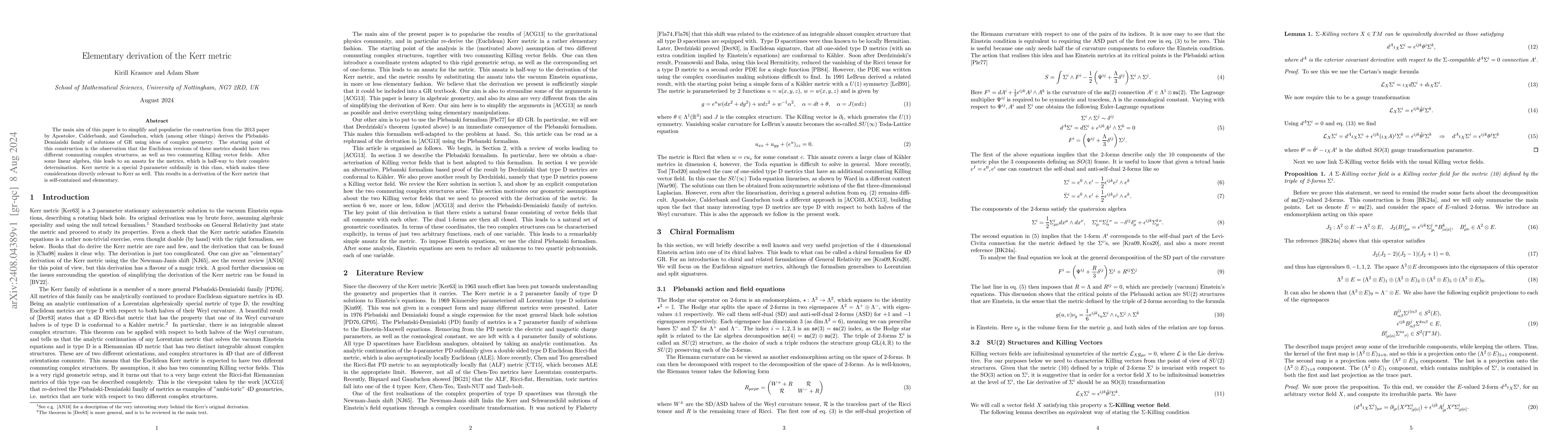 Thumbnail for Elementary derivation of the Kerr metric
