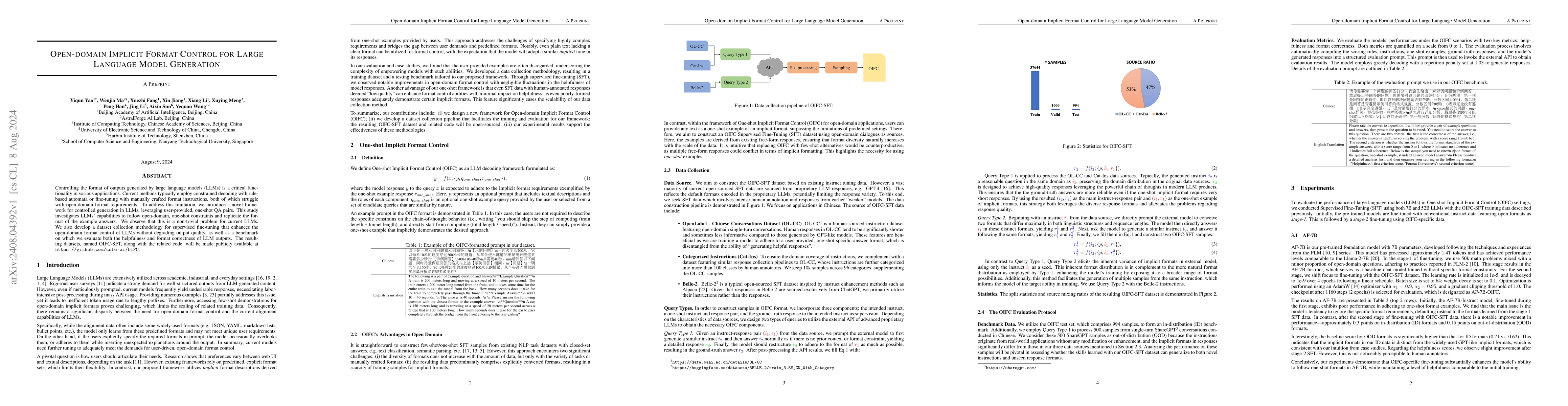 Thumbnail for Open-domain Implicit Format Control for Large Language Model Generation