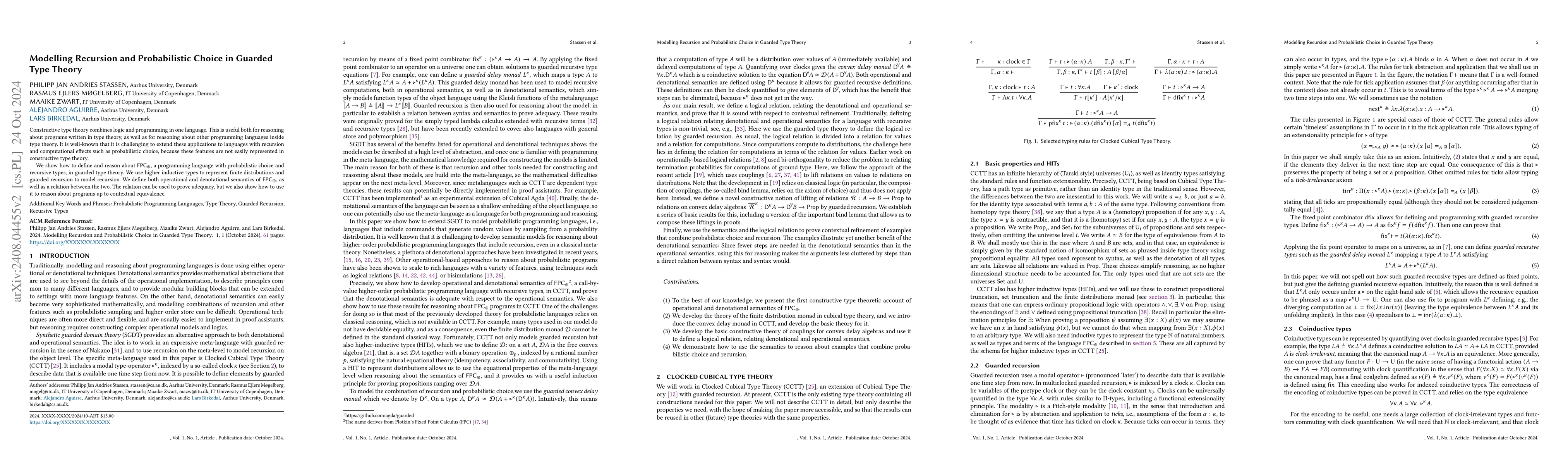 Thumbnail for Modelling Recursion and Probabilistic Choice in Guarded Type Theory