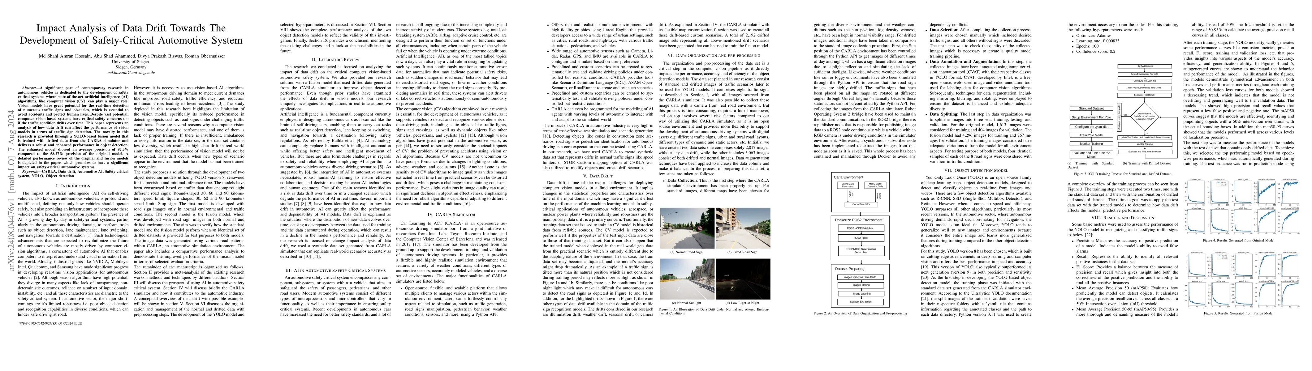 Thumbnail for Impact Analysis of Data Drift Towards The Development of Safety-Critical
  Automotive System