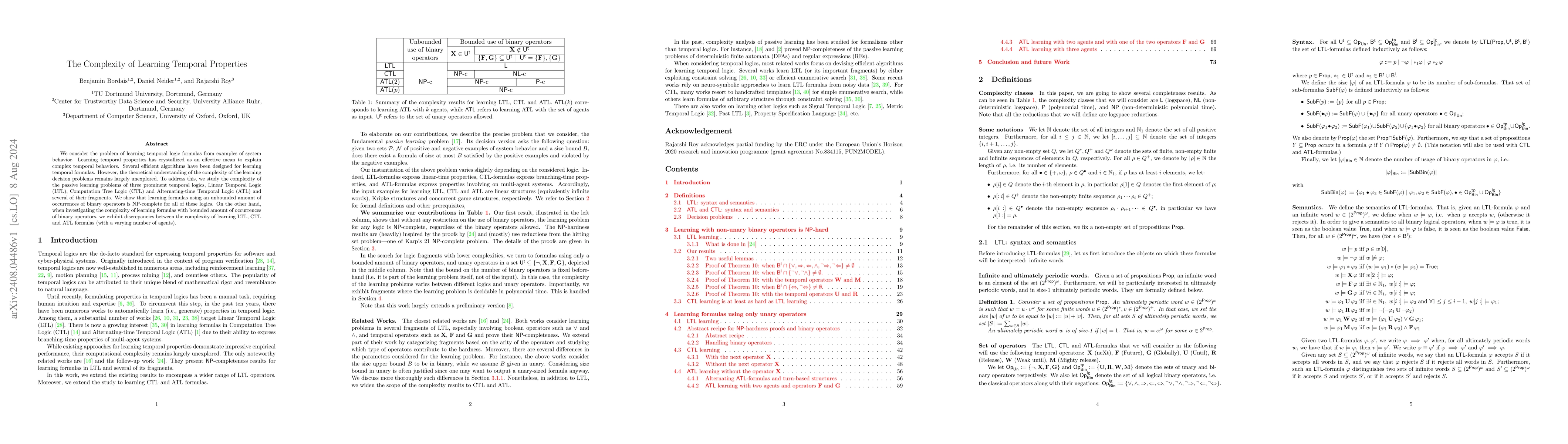 Thumbnail for The Complexity of Learning Temporal Properties