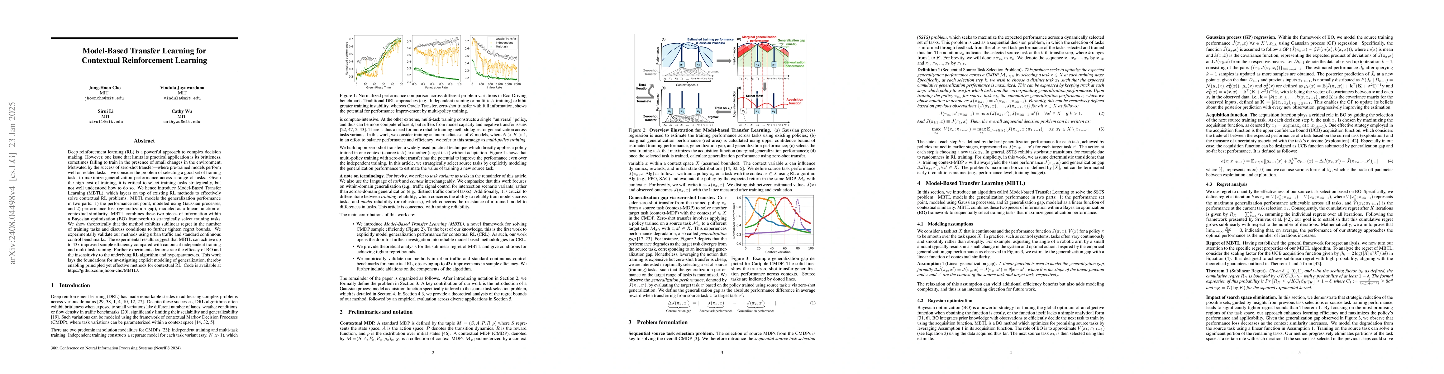 Thumbnail for Model-Based Transfer Learning for Contextual Reinforcement Learning