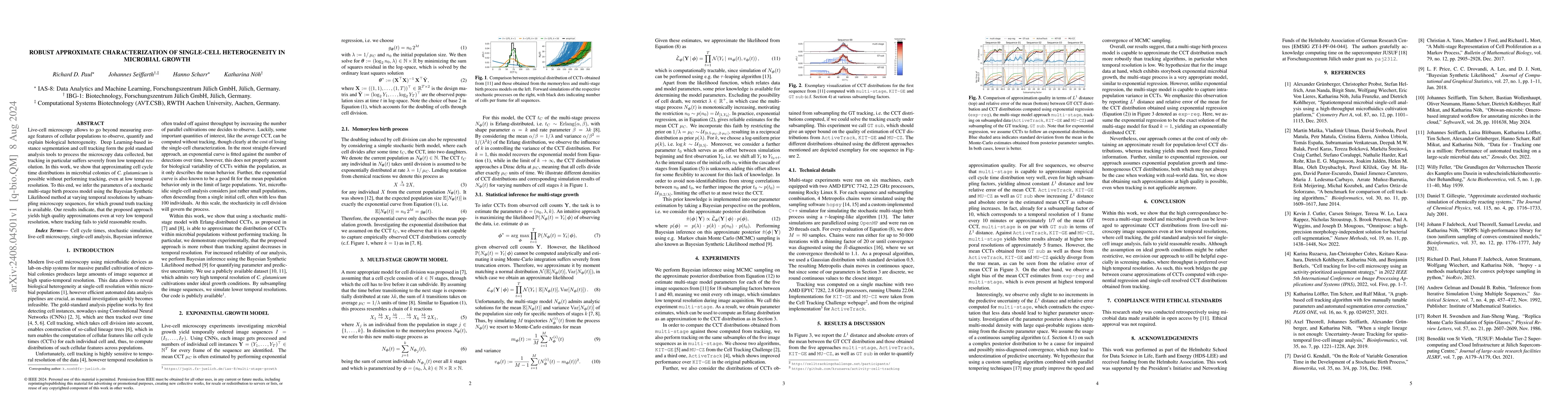 Thumbnail for Robust Approximate Characterization of Single-Cell Heterogeneity in
  Microbial Growth