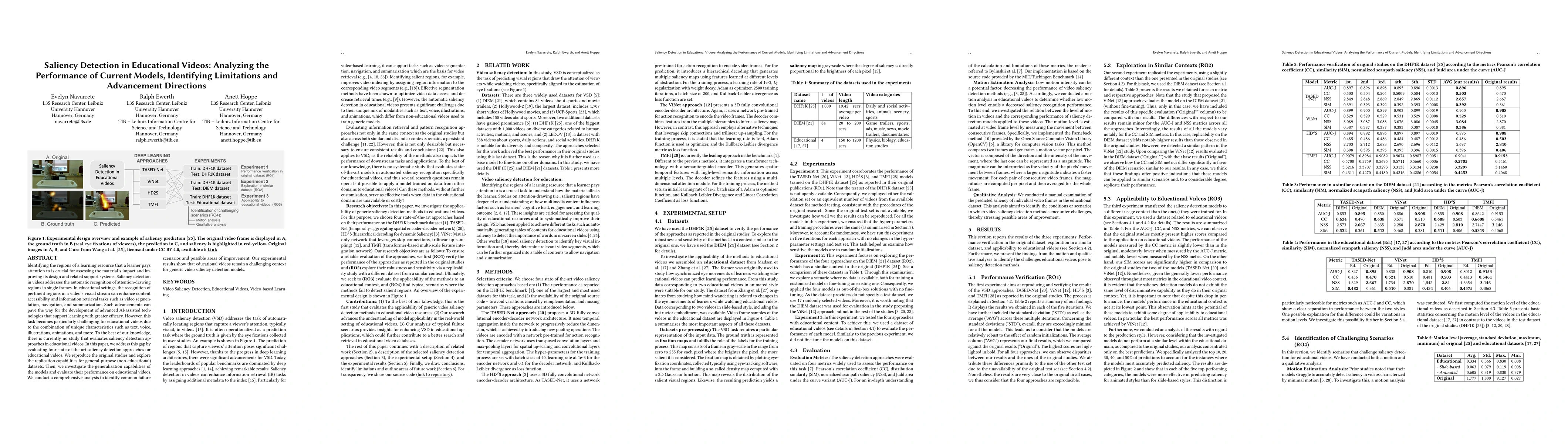 Thumbnail for Saliency Detection in Educational Videos: Analyzing the Performance of
  Current Models, Identifying Limitations and Advancement Directions
