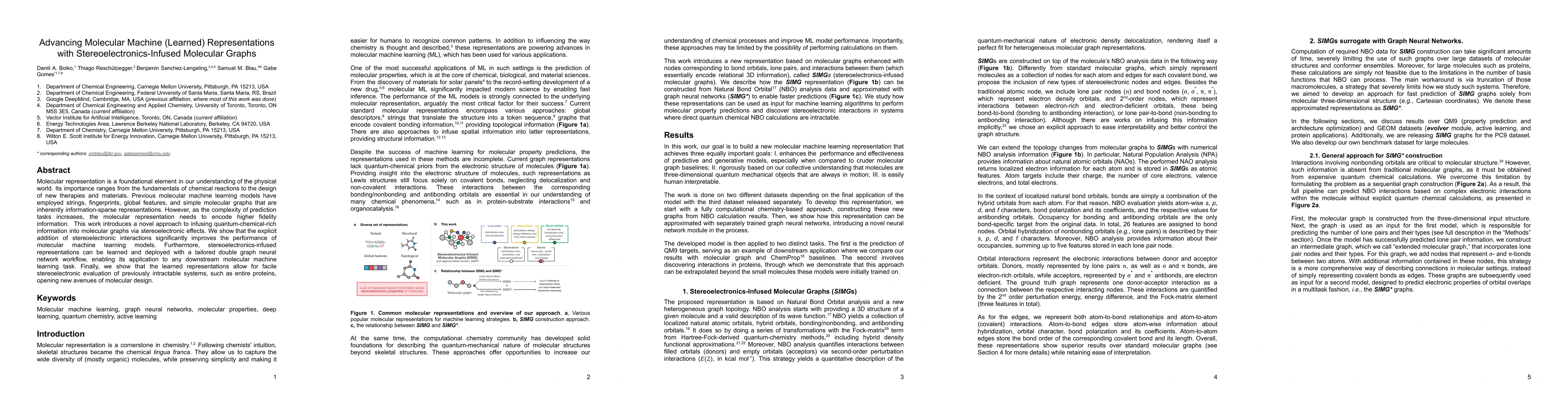 Thumbnail for Advancing Molecular Machine (Learned) Representations with
  Stereoelectronics-Infused Molecular Graphs
