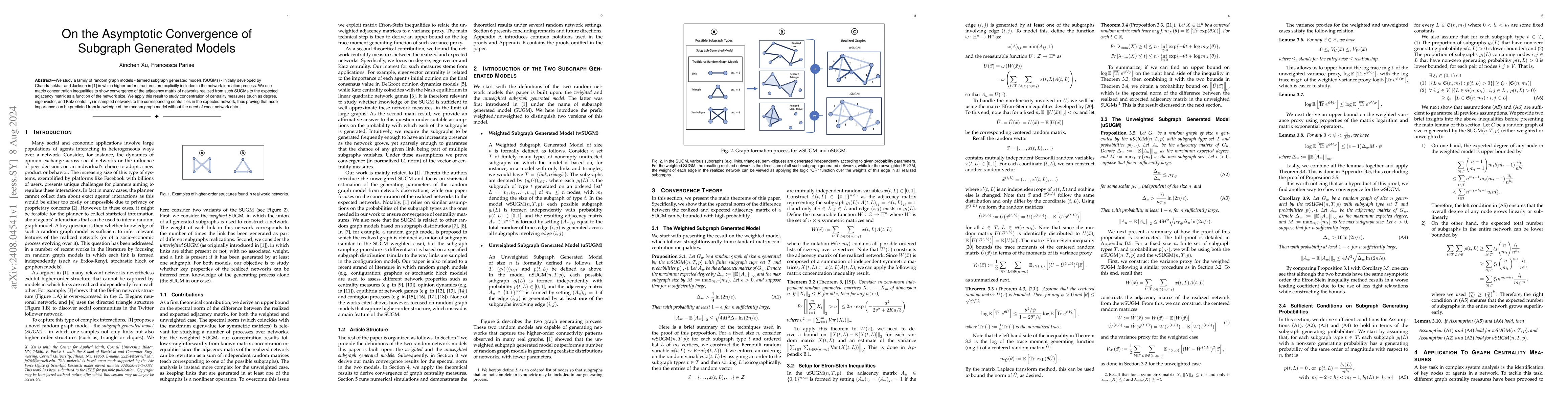 Thumbnail for On the Asymptotic Convergence of Subgraph Generated Models