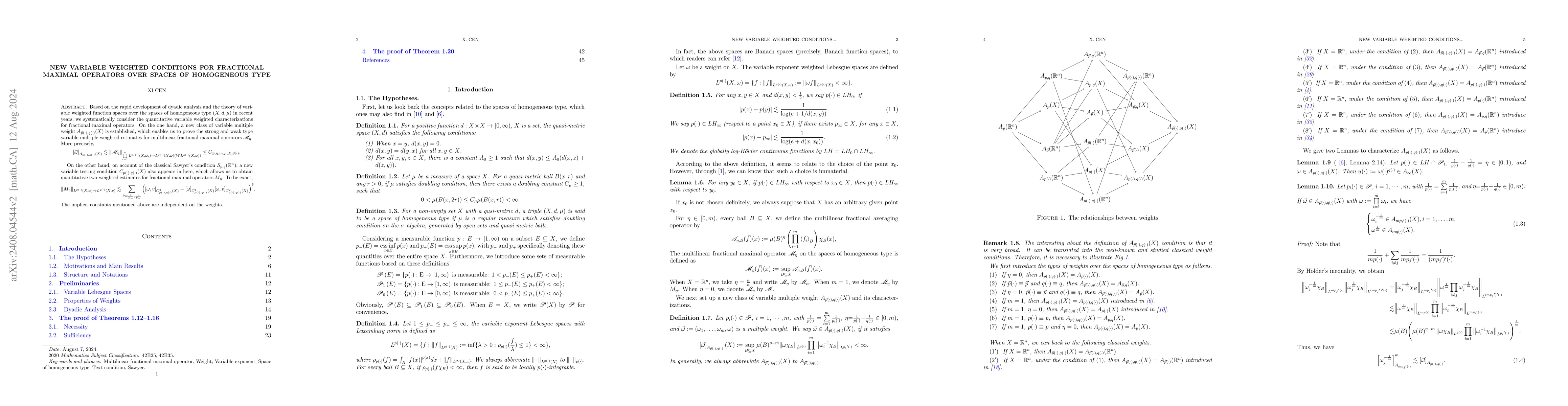 Thumbnail for New variable weighted conditions for fractional maximal operators over
  spaces of homogeneous type