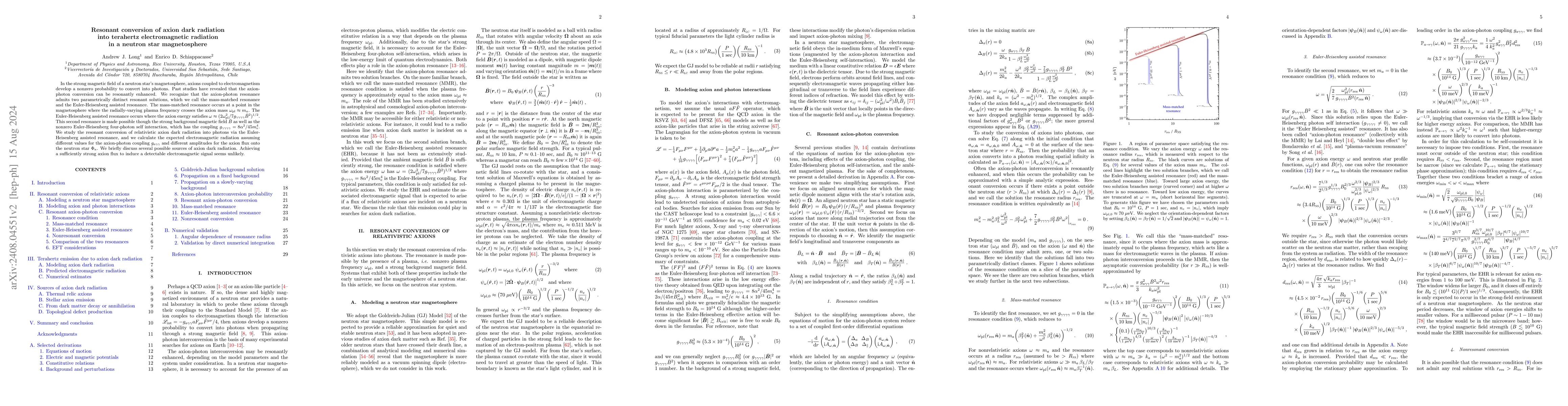 Thumbnail for Resonant conversion of axion dark radiation into terahertz
  electromagnetic radiation in a neutron star magnetosphere