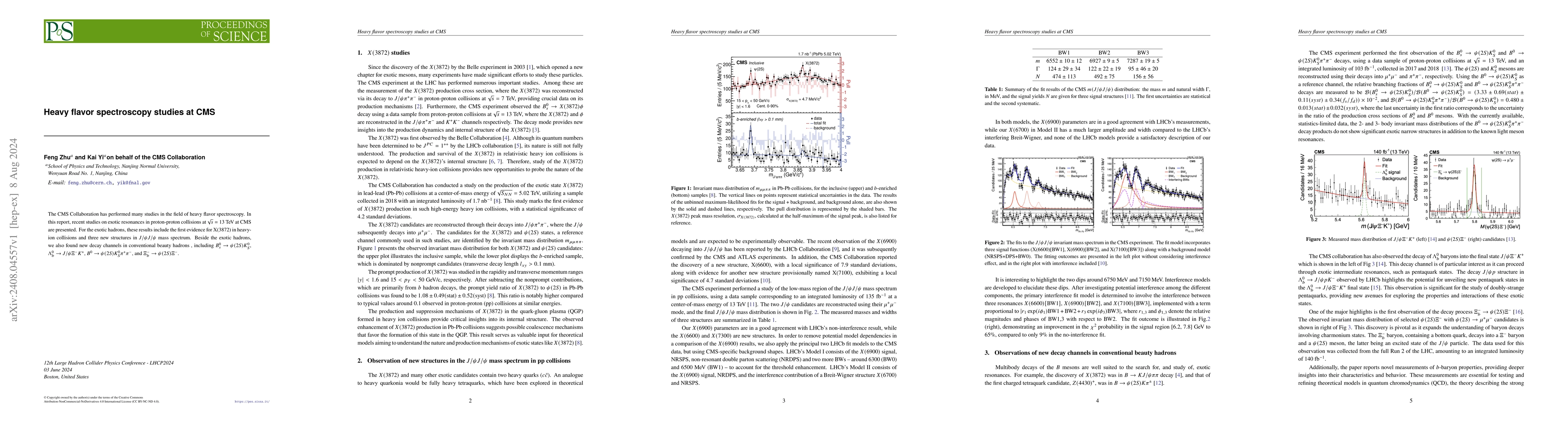 Thumbnail for Heavy flavor spectroscopy studies at CMS