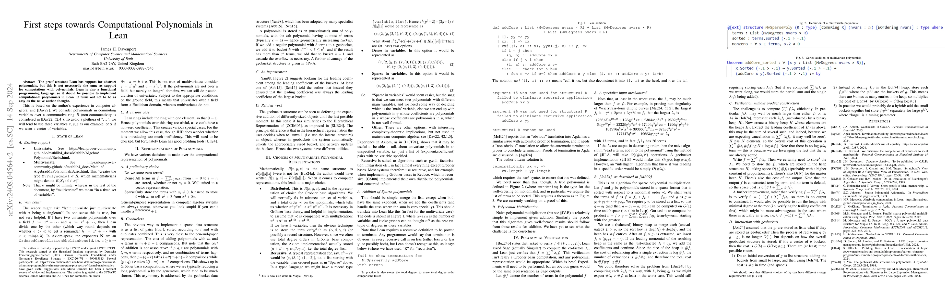 Thumbnail for First steps towards Computational Polynomials in Lean