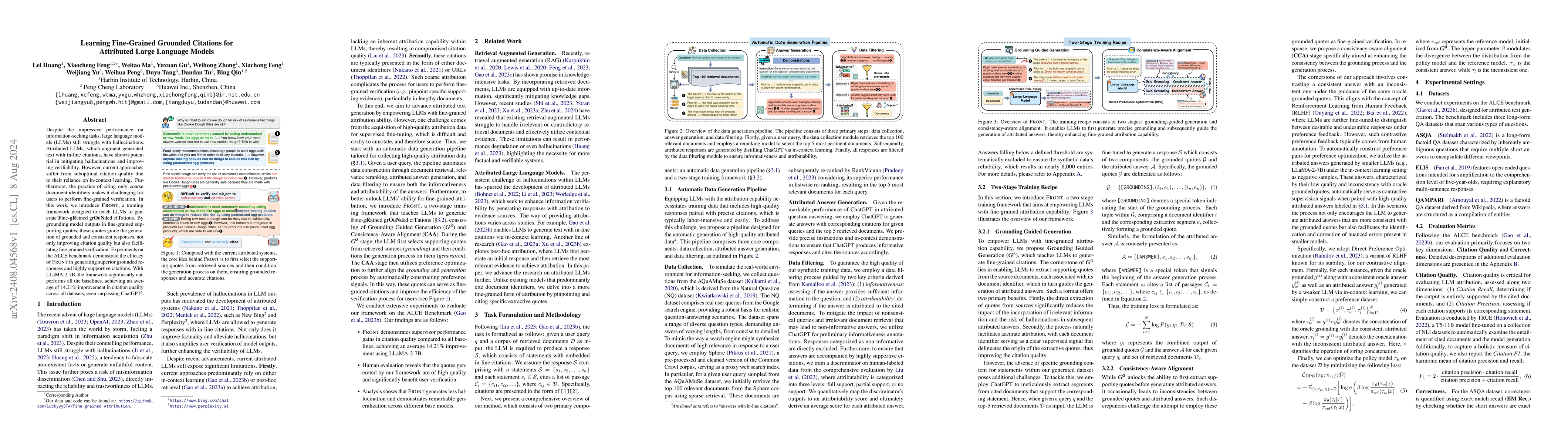 Thumbnail for Learning Fine-Grained Grounded Citations for Attributed Large Language
  Models