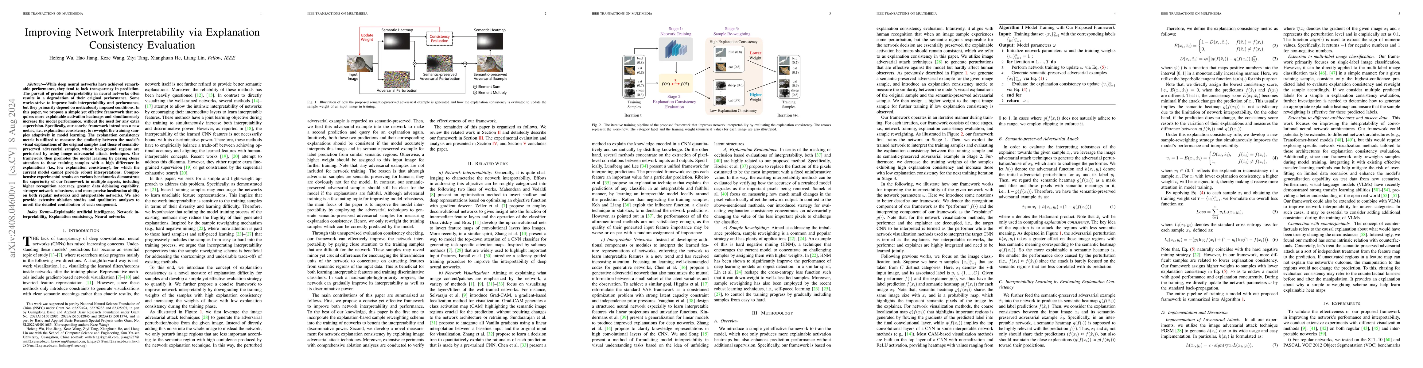 Thumbnail for Improving Network Interpretability via Explanation Consistency
  Evaluation