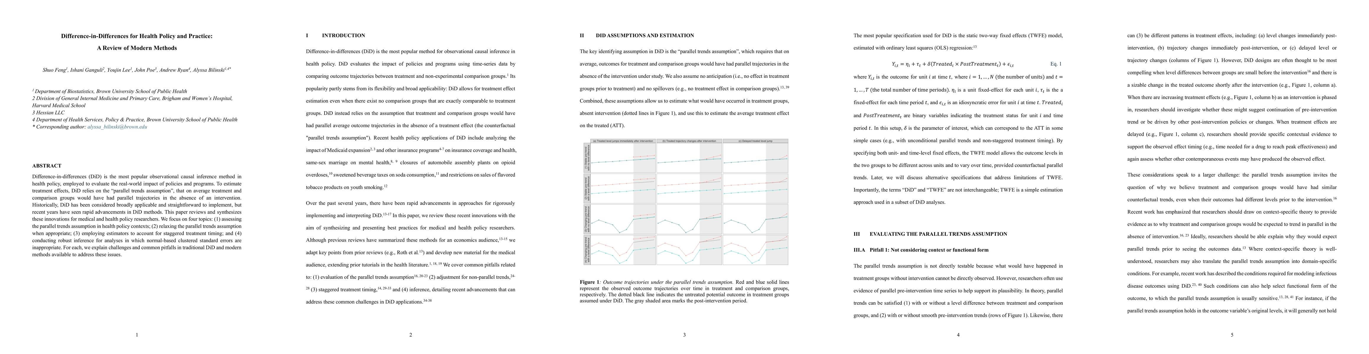 Thumbnail for Difference-in-Differences for Health Policy and Practice: A Review of
  Modern Methods