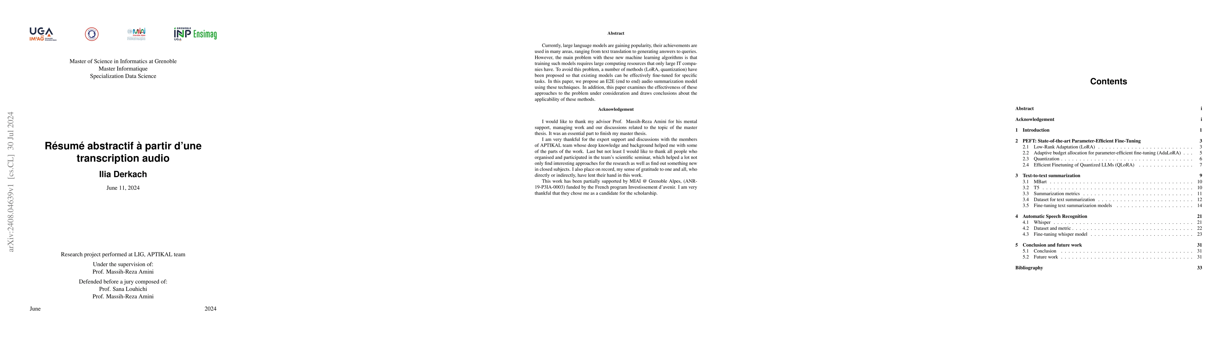 Thumbnail for Abstractive summarization from Audio Transcription