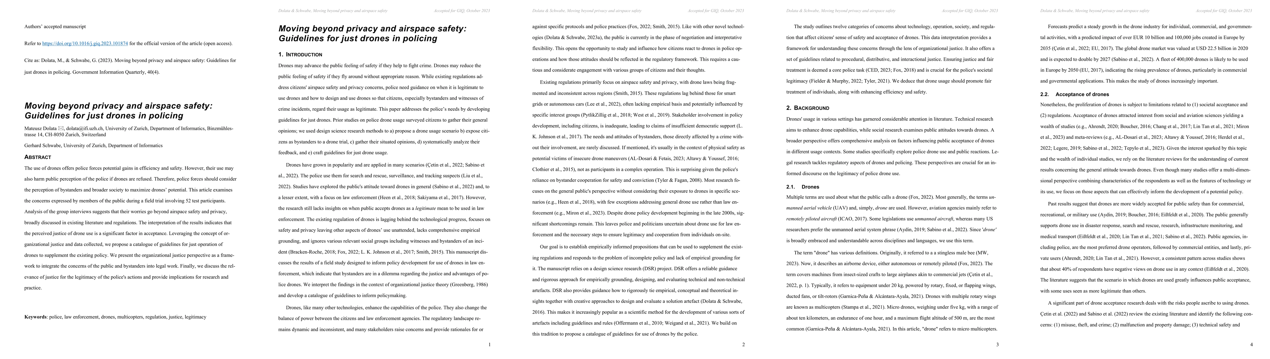 Thumbnail for Moving beyond privacy and airspace safety: Guidelines for just drones in
  policing