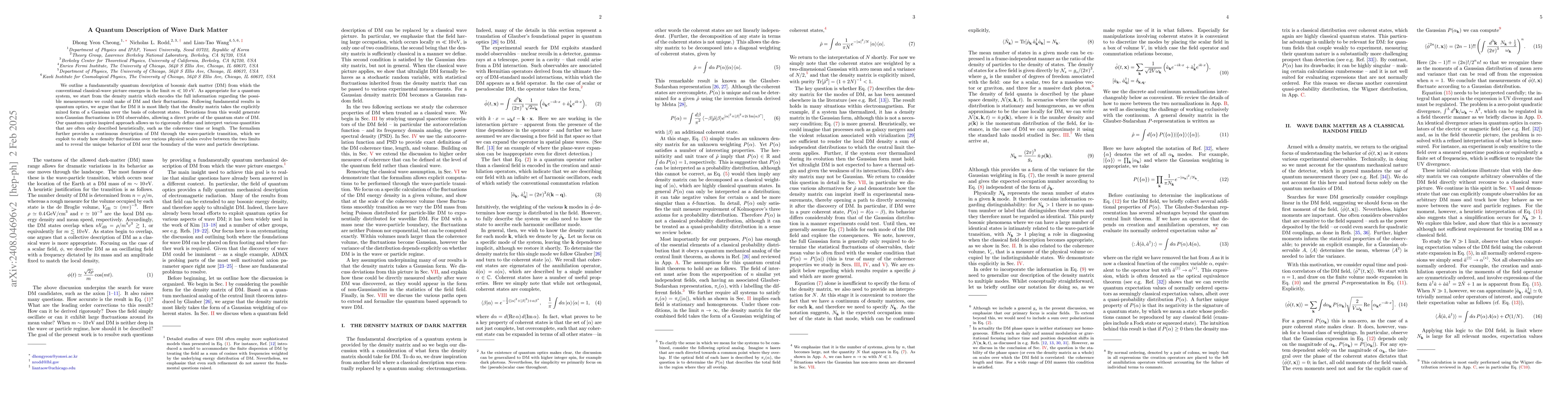 Thumbnail for A Quantum Description of Wave Dark Matter