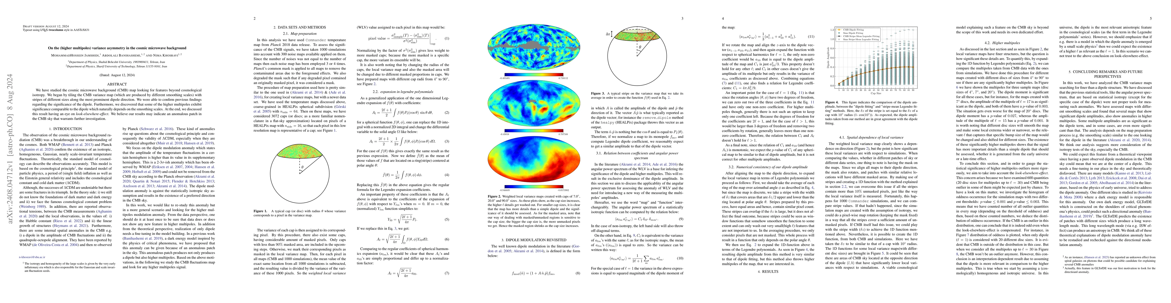 Thumbnail for On the (higher multipoles) variance asymmetry in the cosmic microwave
  background