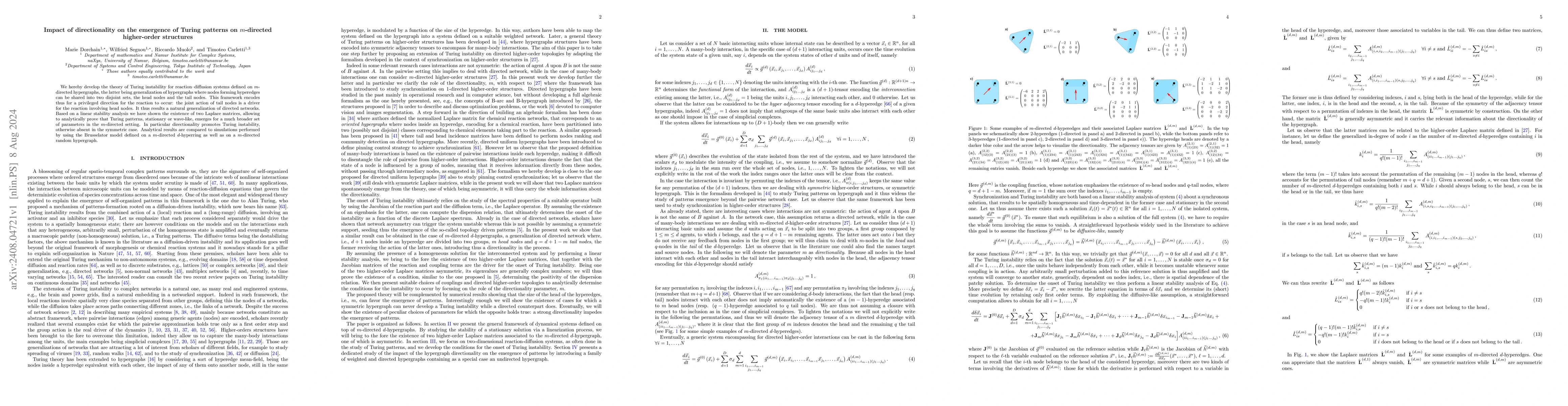 Thumbnail for Impact of directionality on the emergence of Turing patterns on
  m-directed higher-order structures