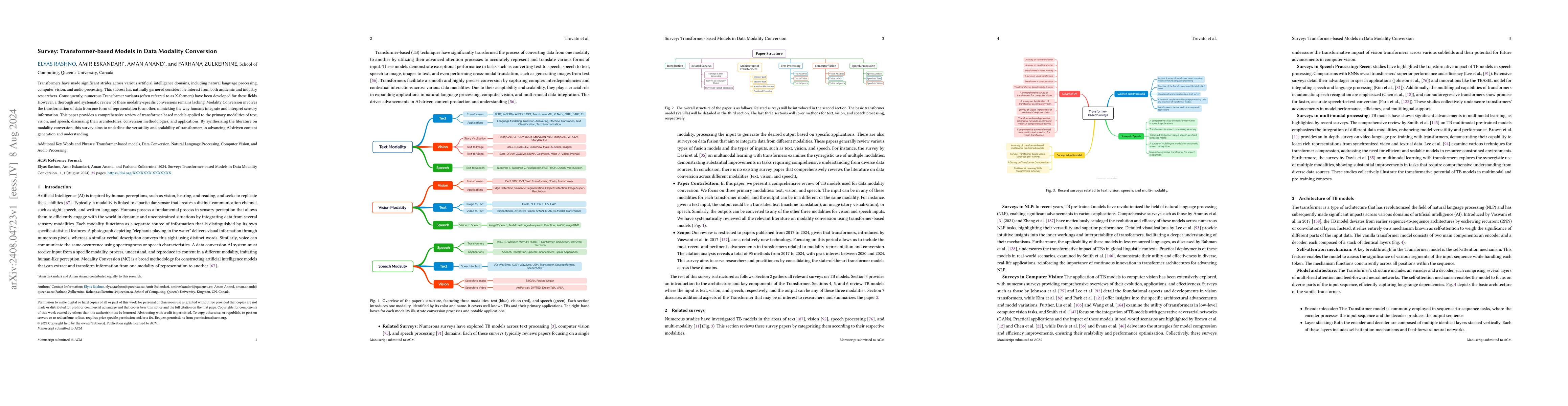Thumbnail for Survey: Transformer-based Models in Data Modality Conversion