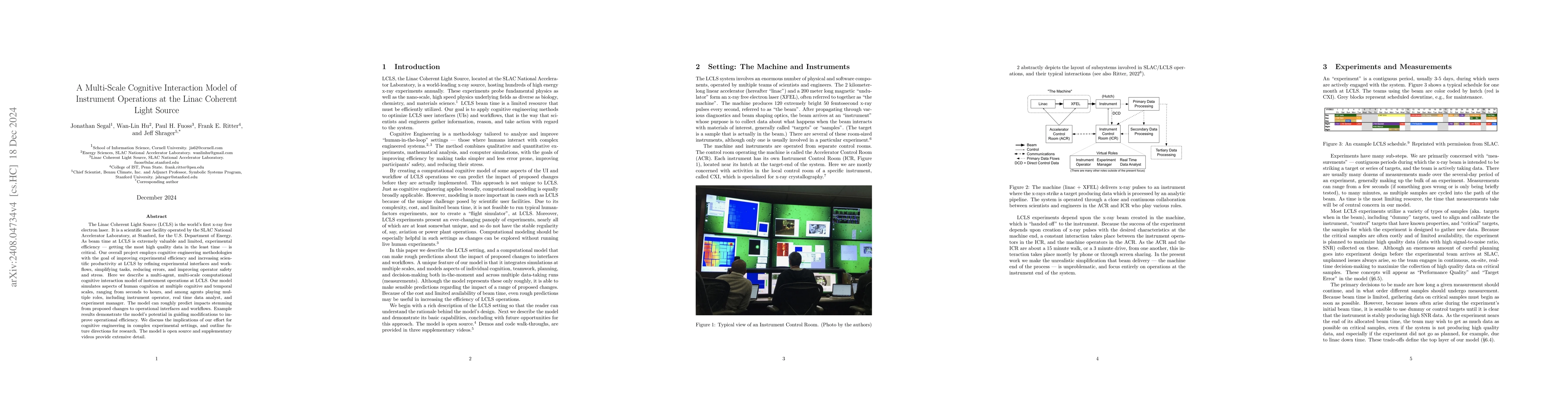 Thumbnail for A Multi-Scale Cognitive Interaction Model of Instrument Operations at
  the Linac Coherent Light Source