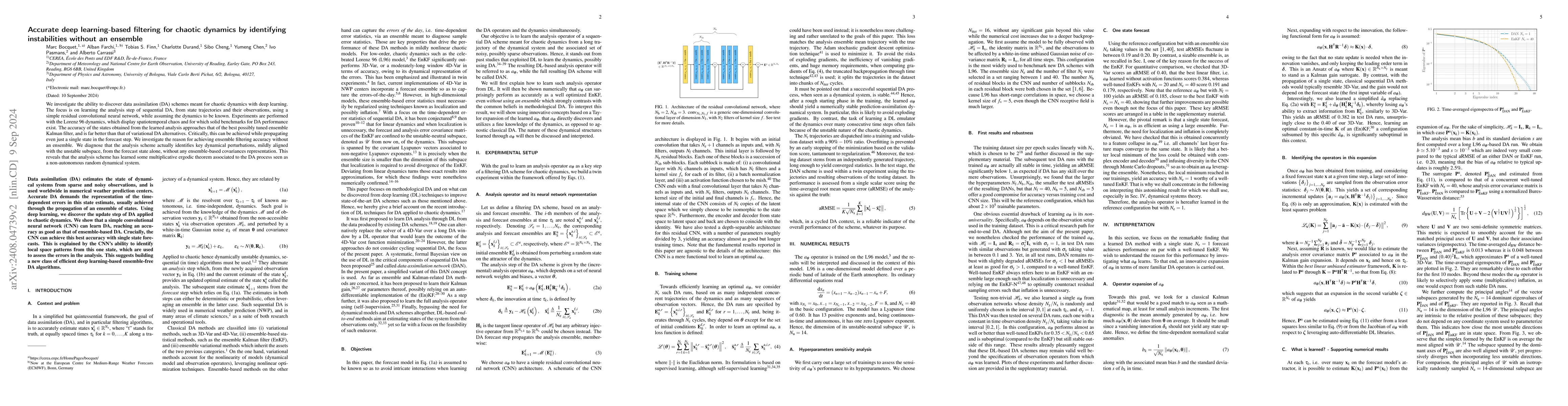 Thumbnail for Deep learning-based sequential data assimilation for chaotic dynamics
  identifies local instabilities from single state forecasts