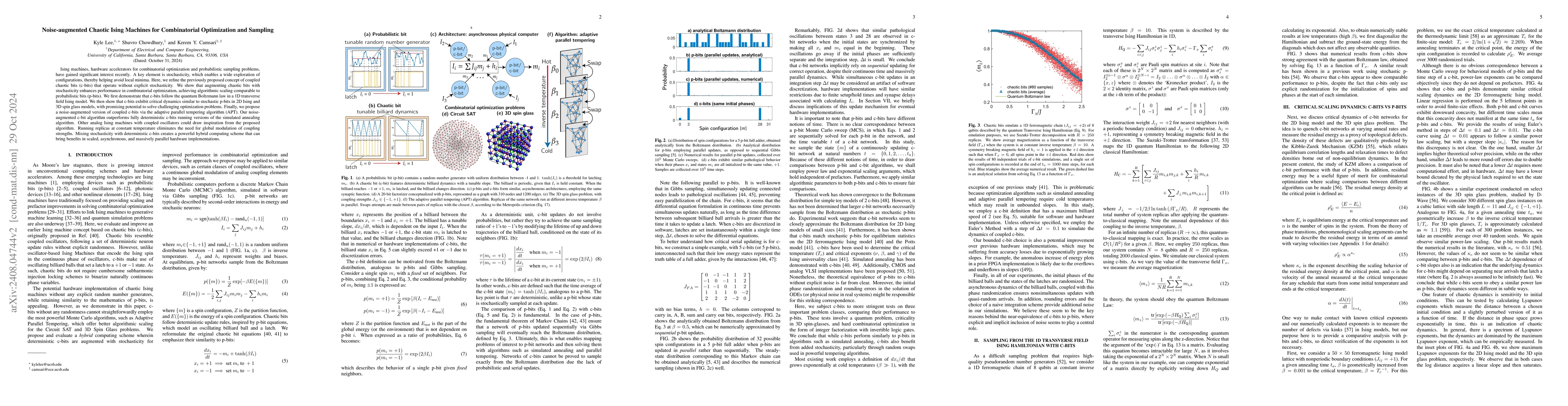 Thumbnail for Noise-augmented Chaotic Ising Machines for Combinatorial Optimization
  and Sampling