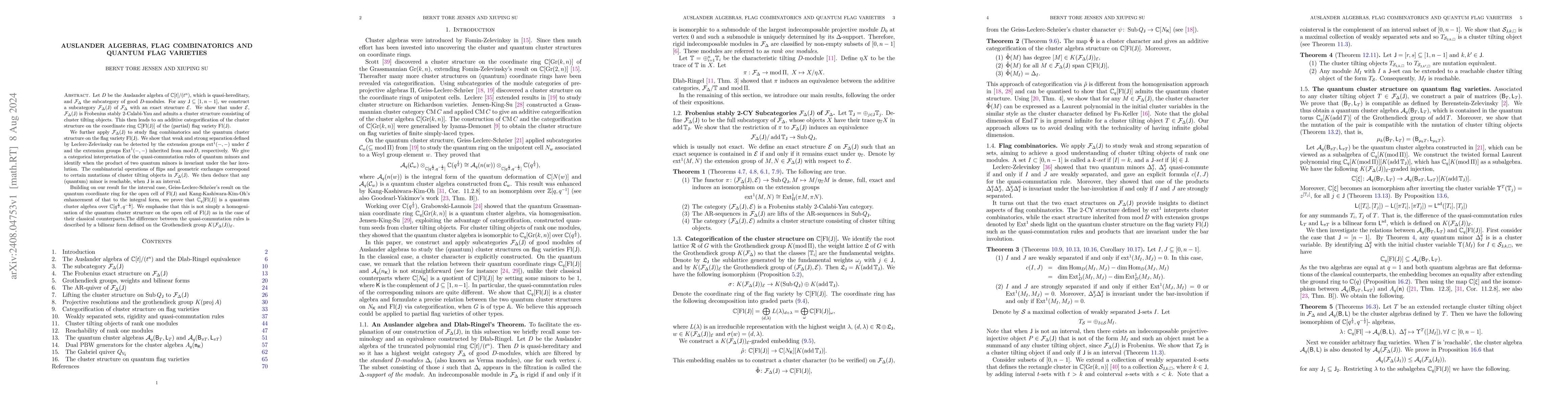Thumbnail for Auslander algebras, flag combinatorics and quantum flag varieties