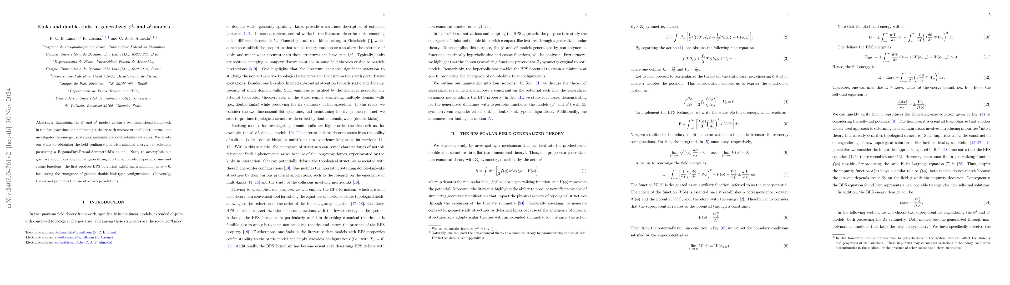 Thumbnail for Kinks and double-kinks in generalized $φ^{4}$-and $φ^{8}$-models