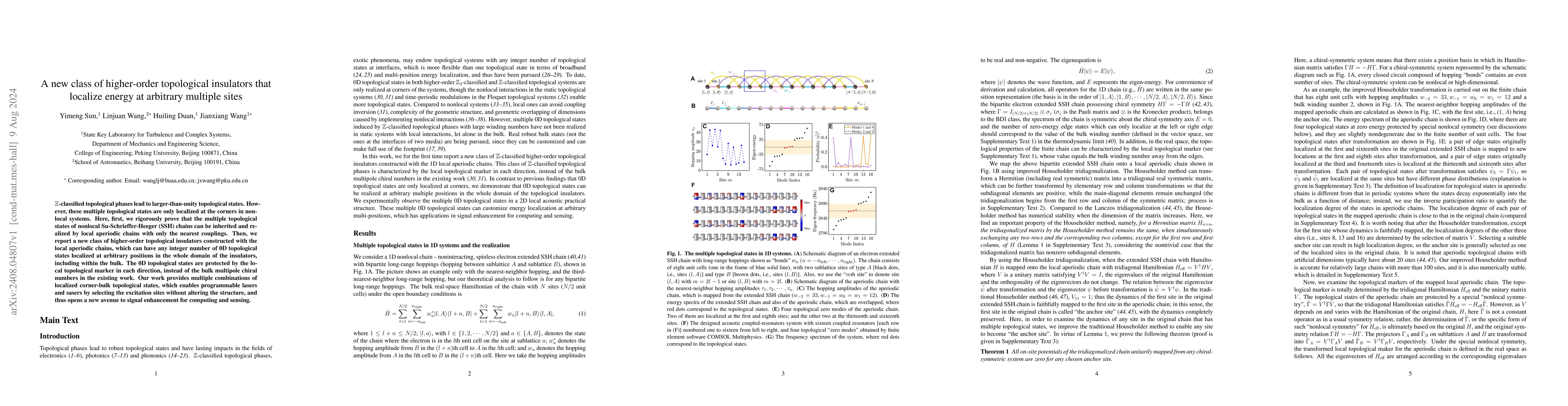 Thumbnail for A new class of higher-order topological insulators that localize energy
  at arbitrary multiple sites