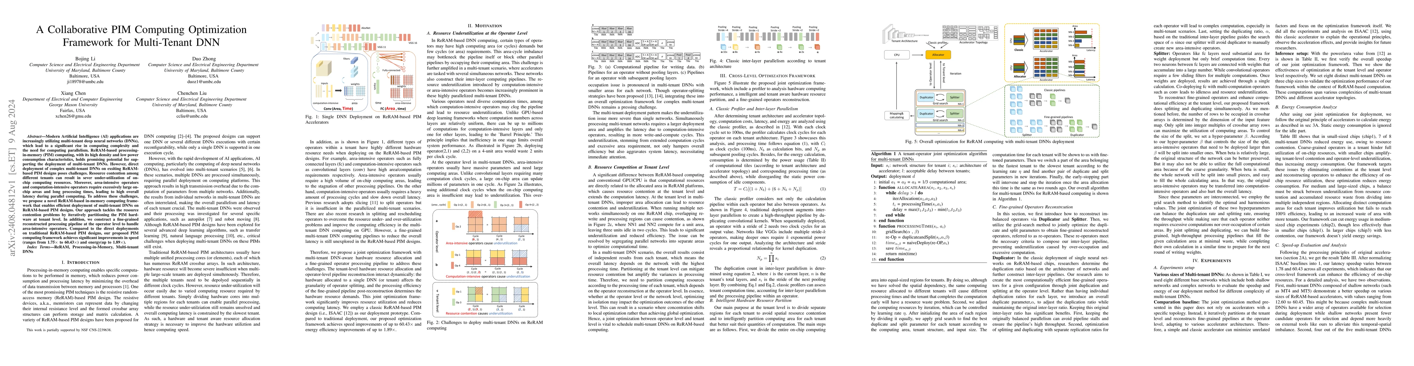 Thumbnail for A Collaborative PIM Computing Optimization Framework for Multi-Tenant
  DNN