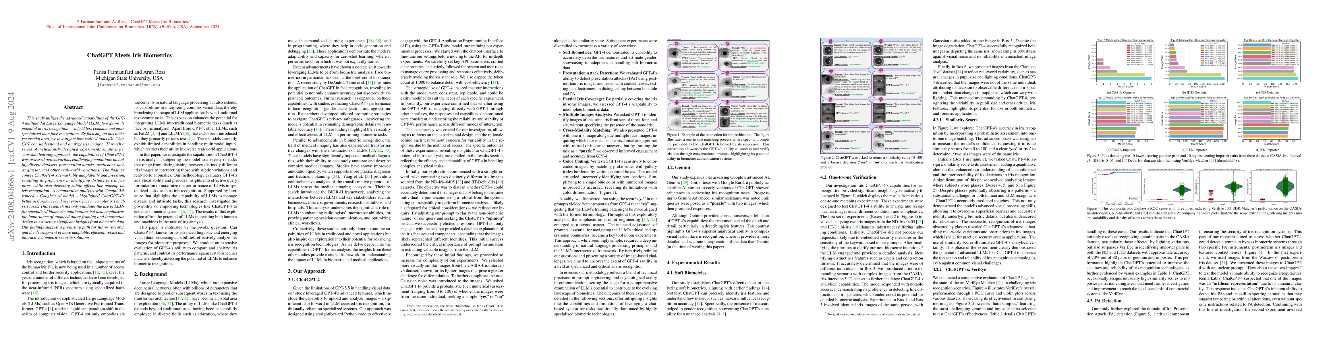 Thumbnail for ChatGPT Meets Iris Biometrics