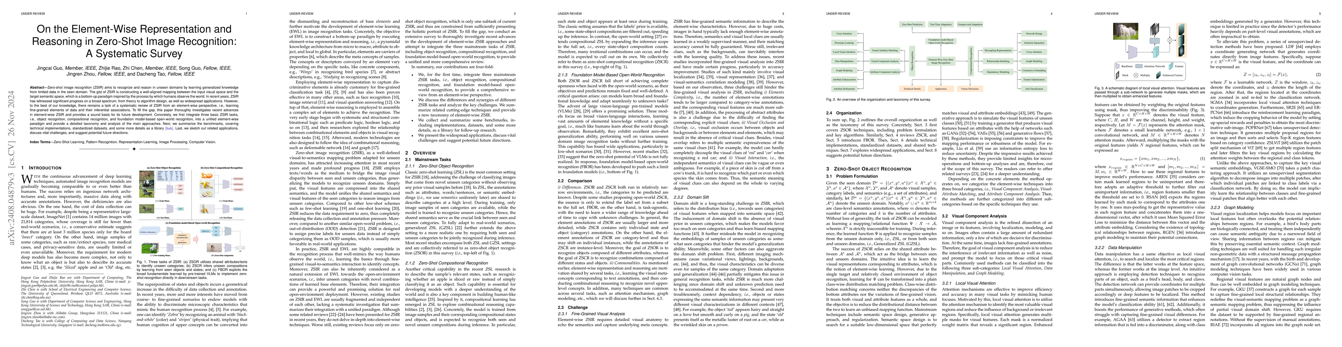 Thumbnail for On the Element-Wise Representation and Reasoning in Zero-Shot Image
  Recognition: A Systematic Survey