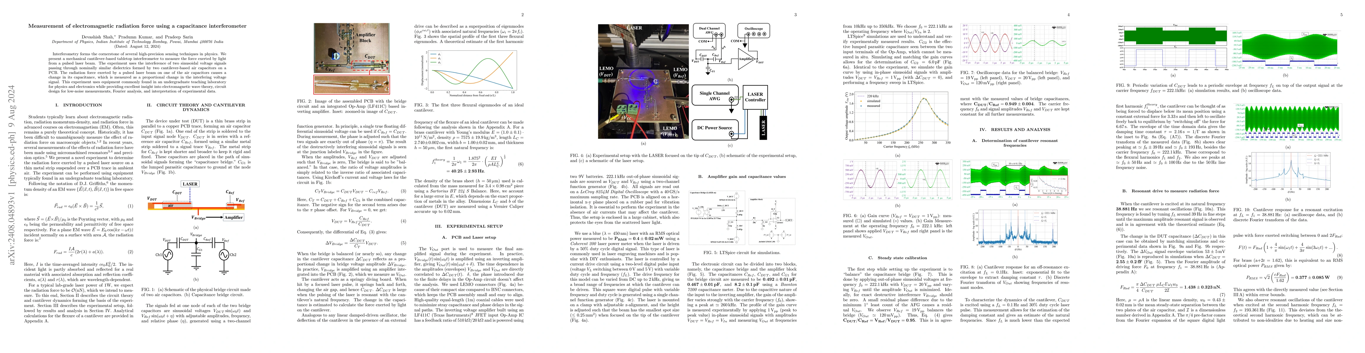 Thumbnail for Measurement of electromagnetic radiation force using a capacitance
  interferometer