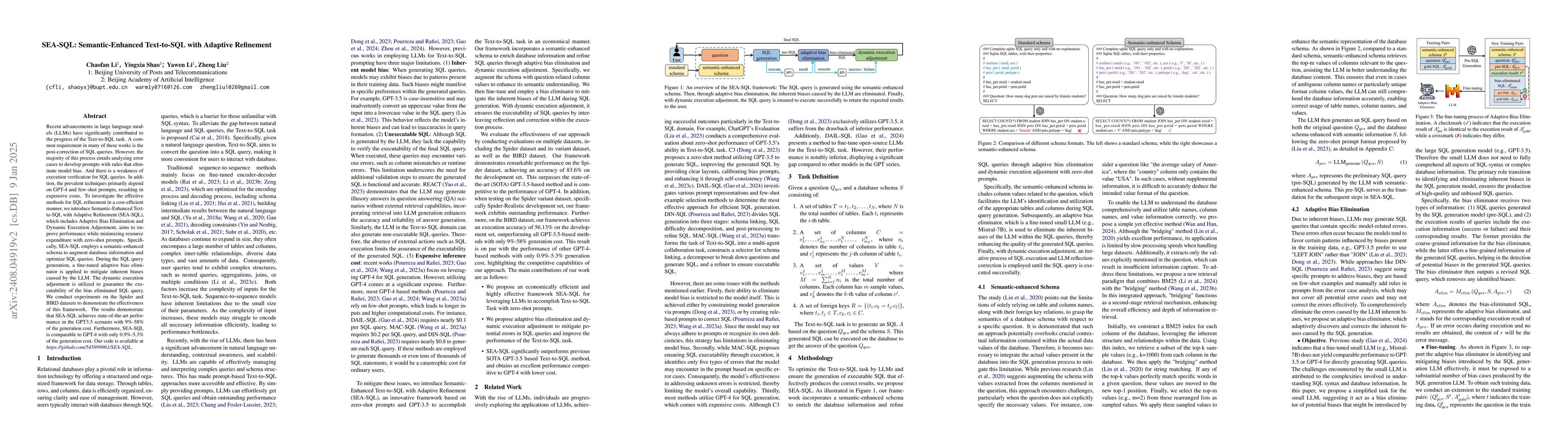 Thumbnail for SEA-SQL: Semantic-Enhanced Text-to-SQL with Adaptive Refinement